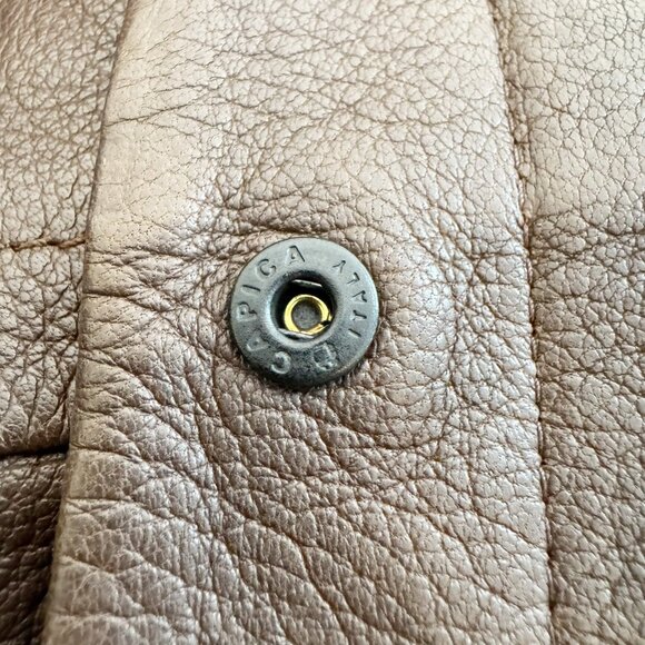 Proenza Schouler Roll Collar Brown Leather Jacket | Size 2 | NWT Color Variation - Picture 15 of 16